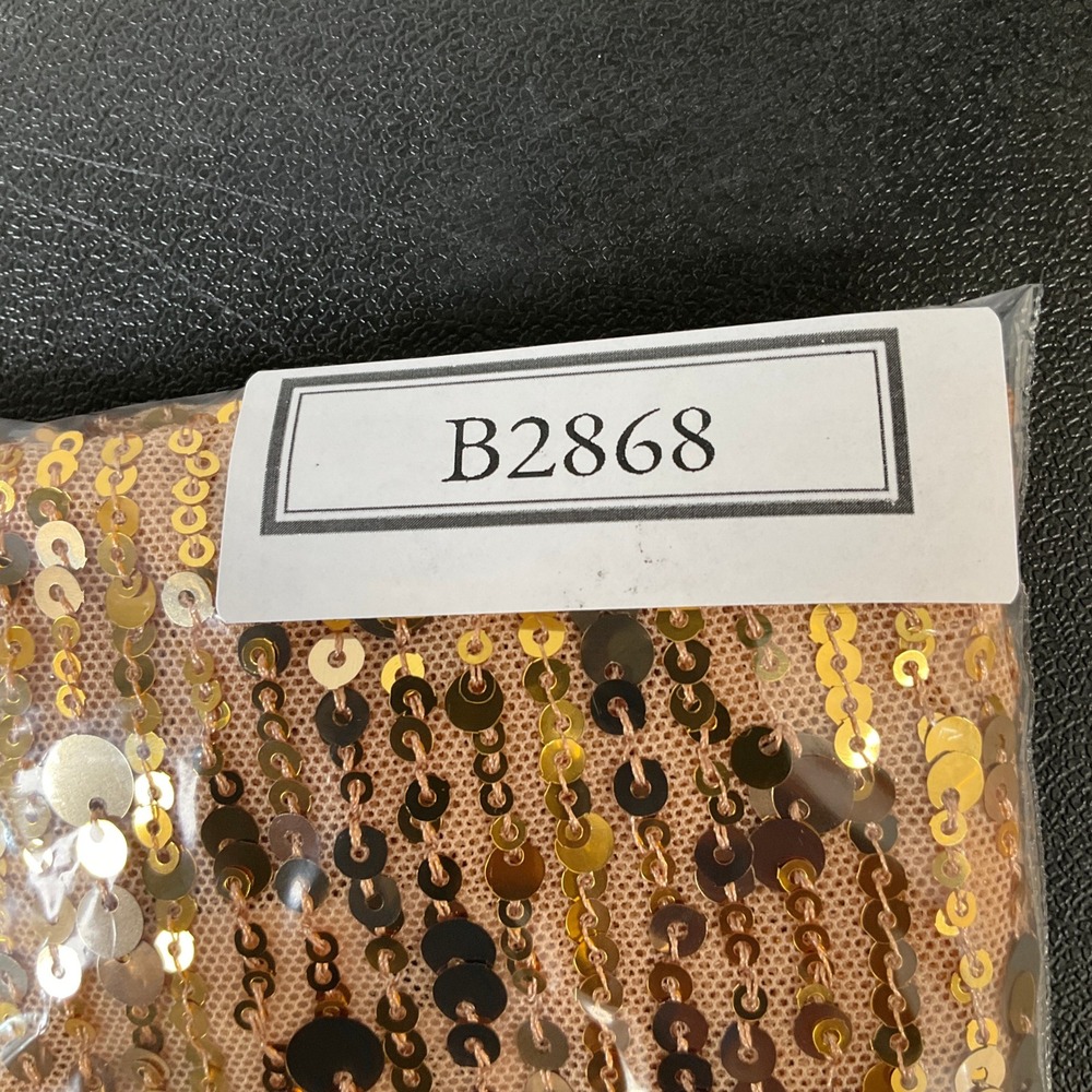 Free People Sequin Slip Dress Womens Small Gold Glam Party Mini Cocktail NEW - Picture 9 of 10